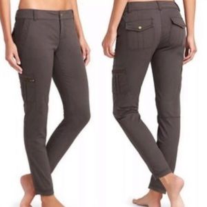 Athleta Chelsea  Zip Button Cargo Gray Pants Size 0
